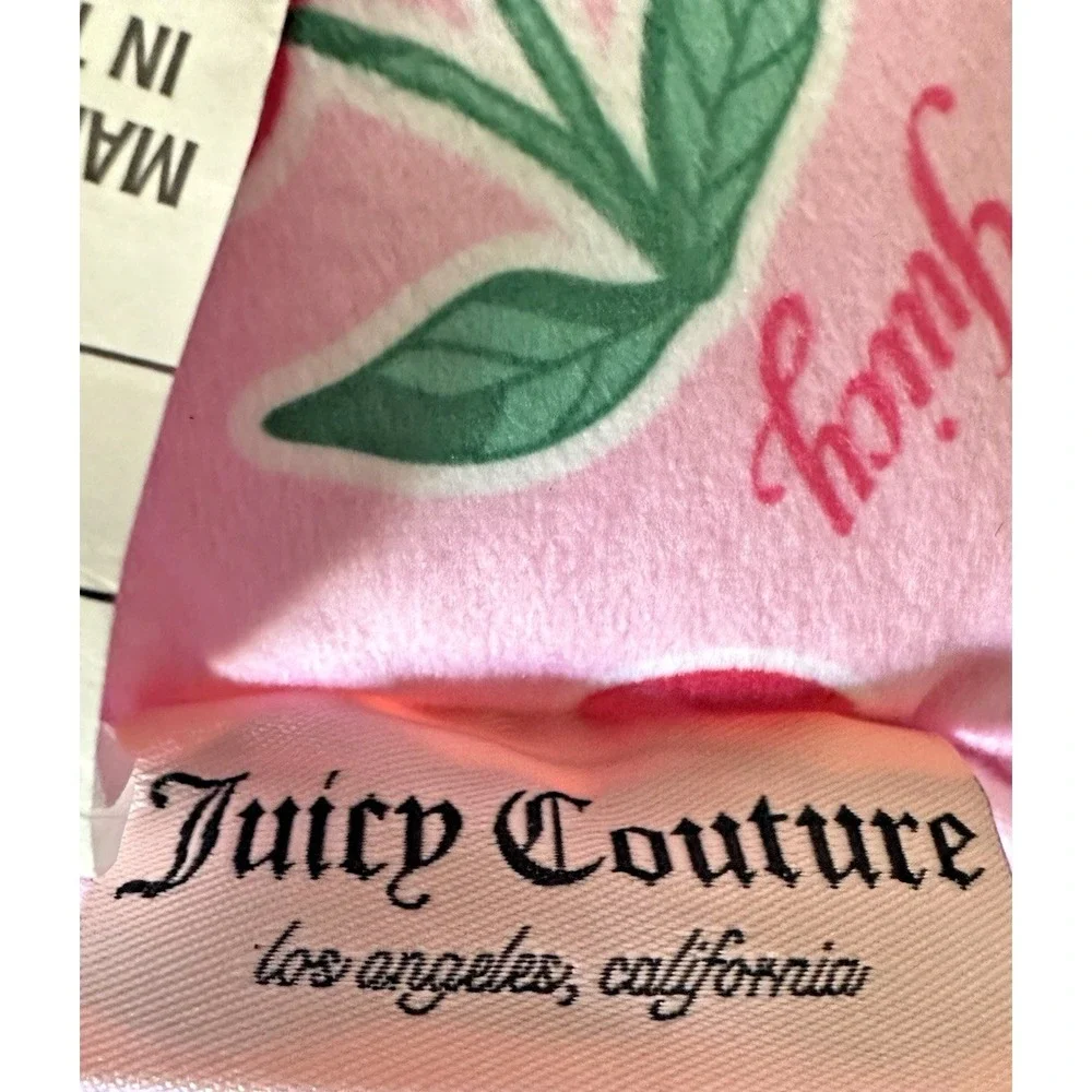 Juicy Couture Cherry Velour Pet Bed Cuddler Pink Small Dog Cat NWT